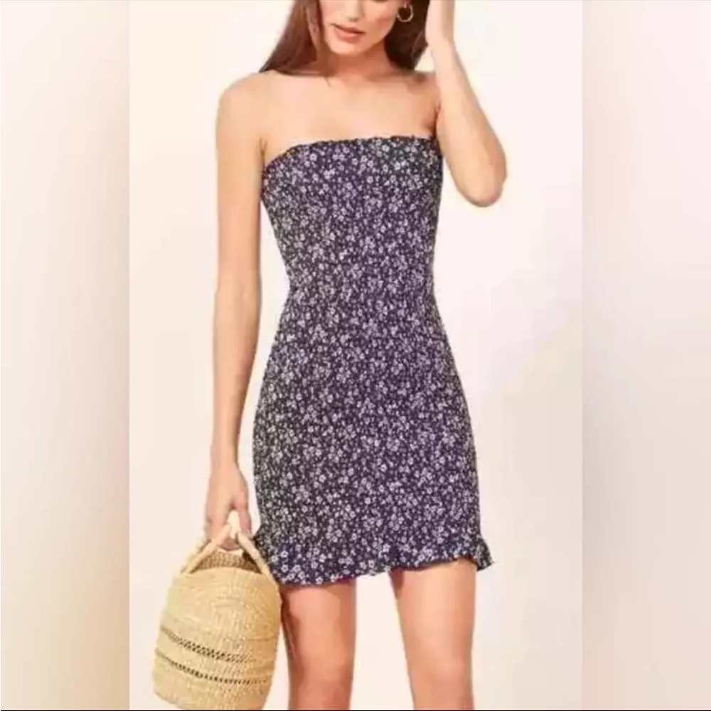 Reformation Floral Tube Mini Dress Size S
